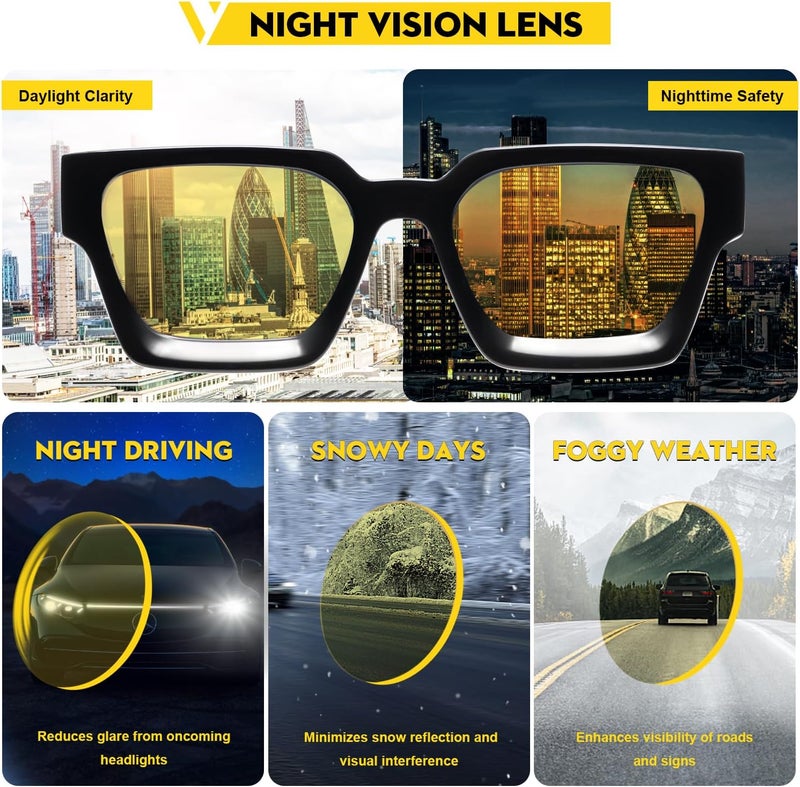 VANLINKER Thick Square Sunglasses for Men Women Retro Chunky Rectangle Shades UV400 Protection VL9731 - Image 4